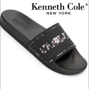 Kenneth Cole | Shoes | Kenneth Cole Mens Black Camo Slip On Slide Sandal |  Poshmark